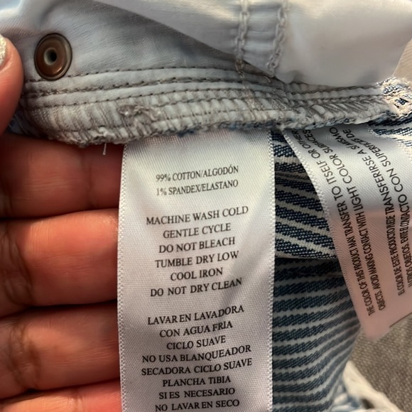 Calvin Klein Jeans size 6 railroad stripe high rise raw hem shorts.  Excellent - Picture 7 of 7